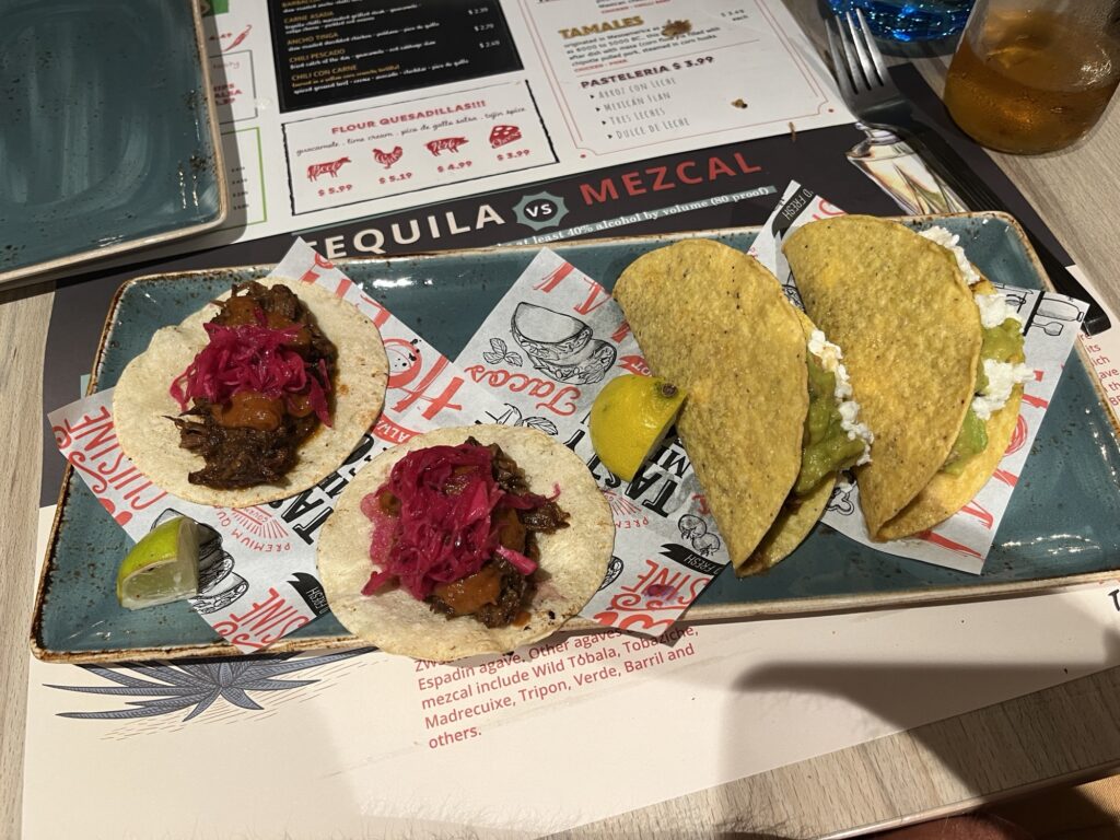 Tacos from Hola! Tacos and Cantina on MSC Seascape