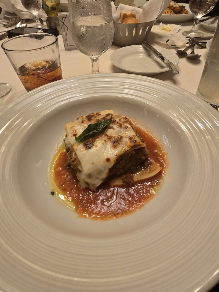 Lasagna from the Main Dining Room on Independence of the Seas