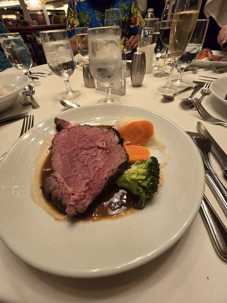 Prime Rib from the main dining room on Independence of the Seas