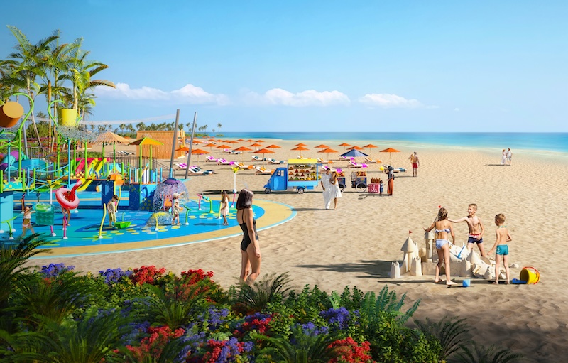 Artist rendering of Royal Caribbean's Royal Beach Club at Cozumel