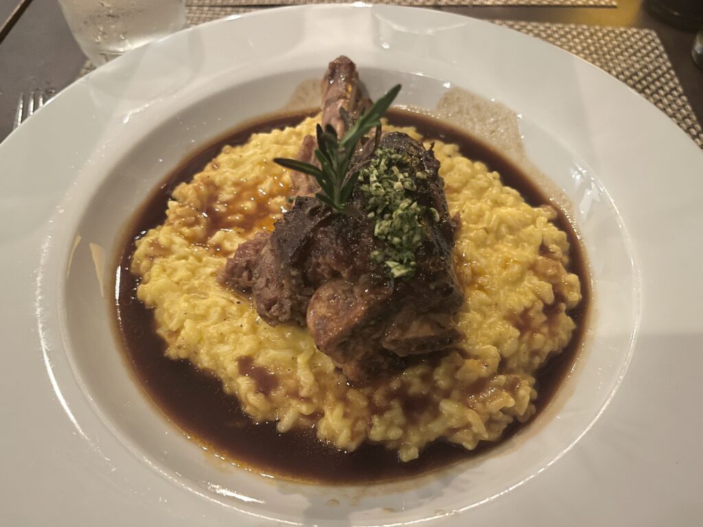 Osso Bucco from La Cucina on Norwegian Sky