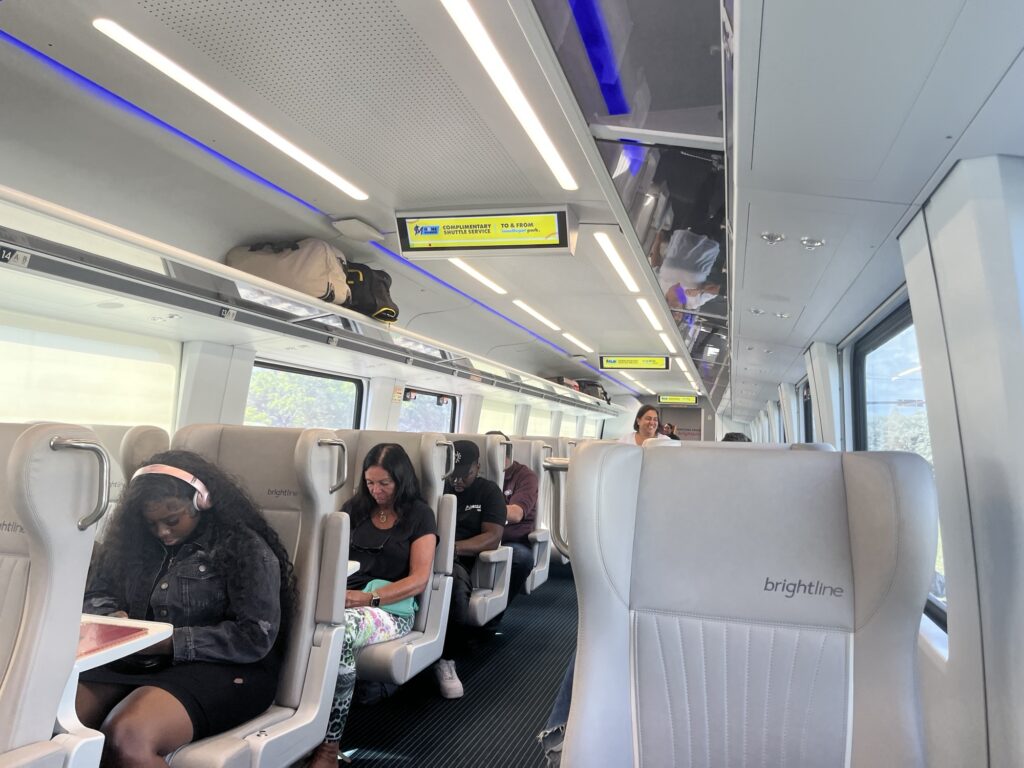 On the Brightline heading from Boca Raton to Miami