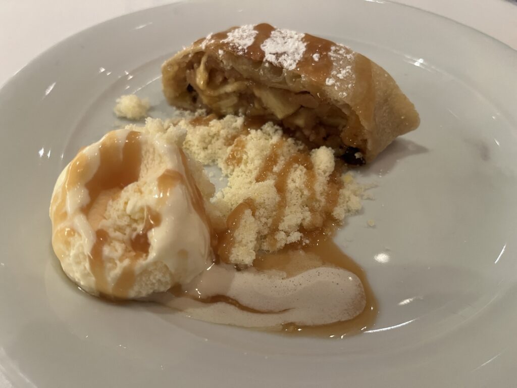 Apple Strudel from the Main Dining Room on Norwegian Sky