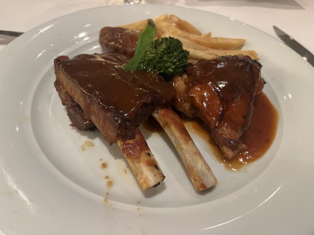 BBQ Mixed Grill from the main dining room on Norwegian Sky