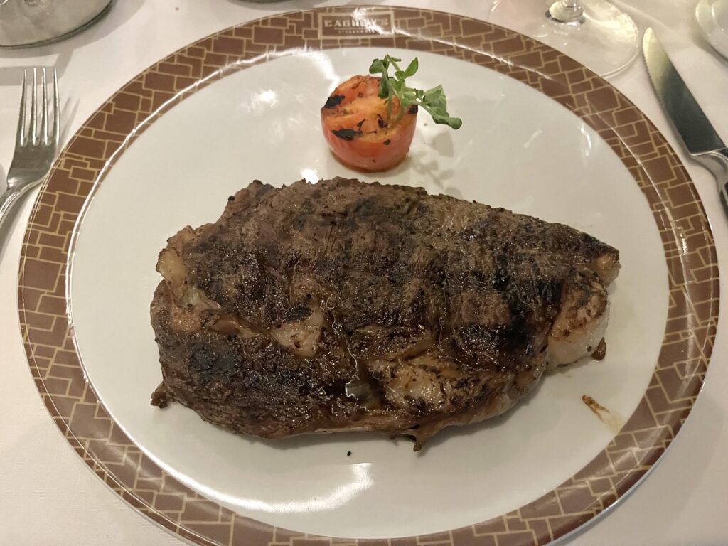 Ribeye from Cagney's on Norwegian Sky