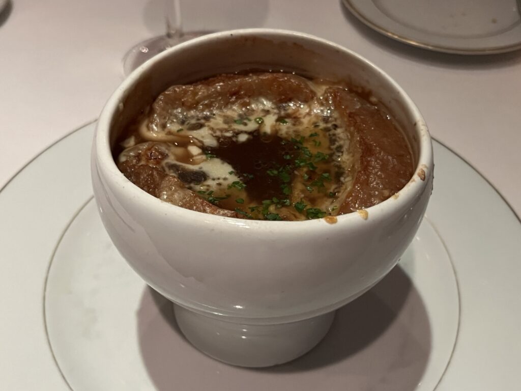 French Onion Soup from Le Bistro on Norwegian Sky