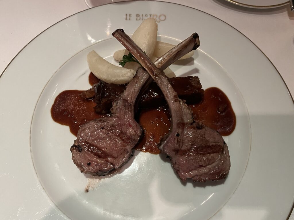 Braised Shank and Roasted Lamb Chop from Le Bistro on Norwegian Sky