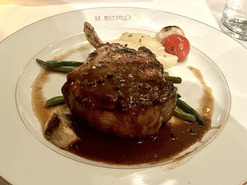 Pork Chop from Le Bistro on Norwegian Sky