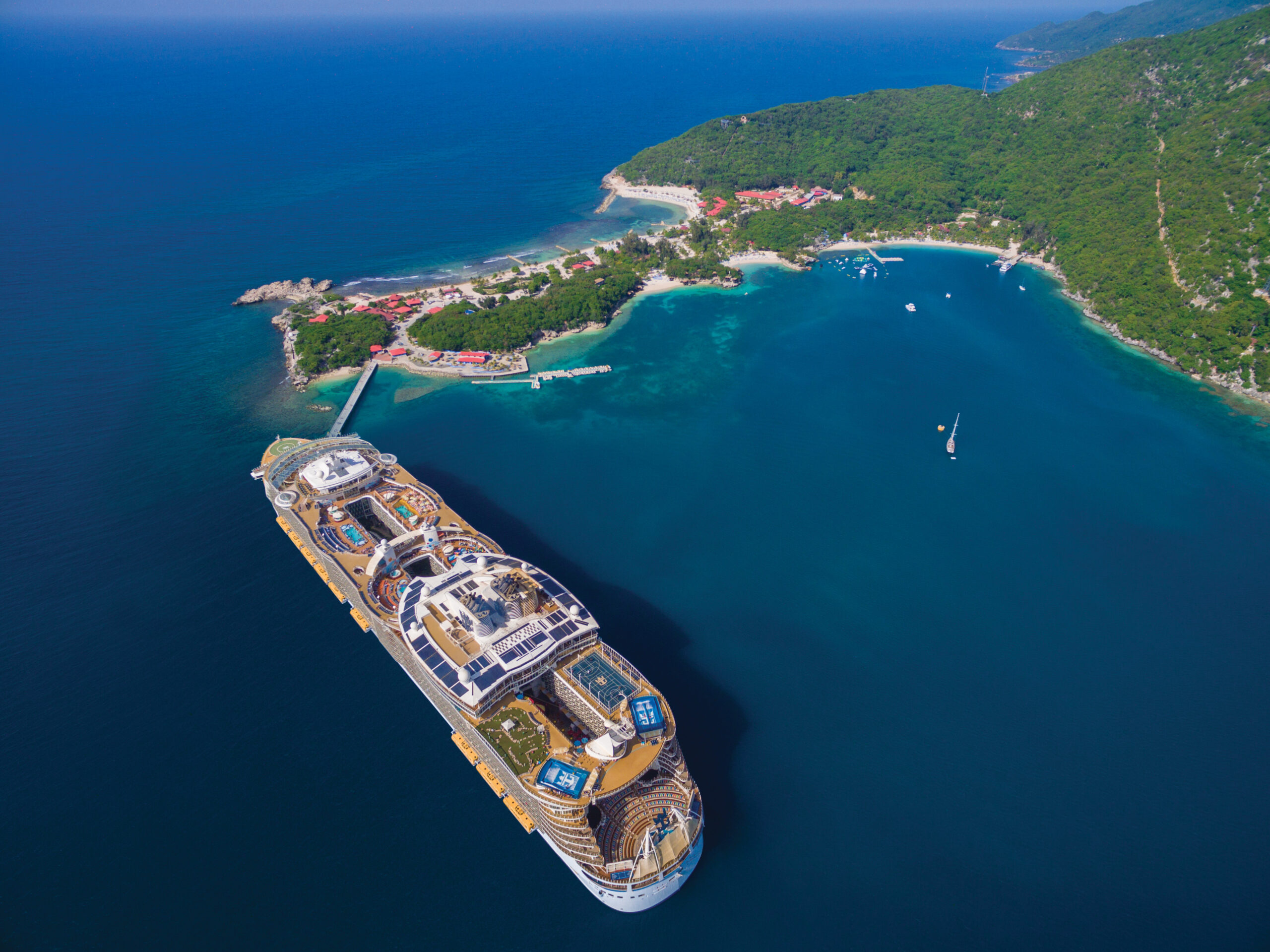 Allure of the Seas docked at Labadee, Haiti