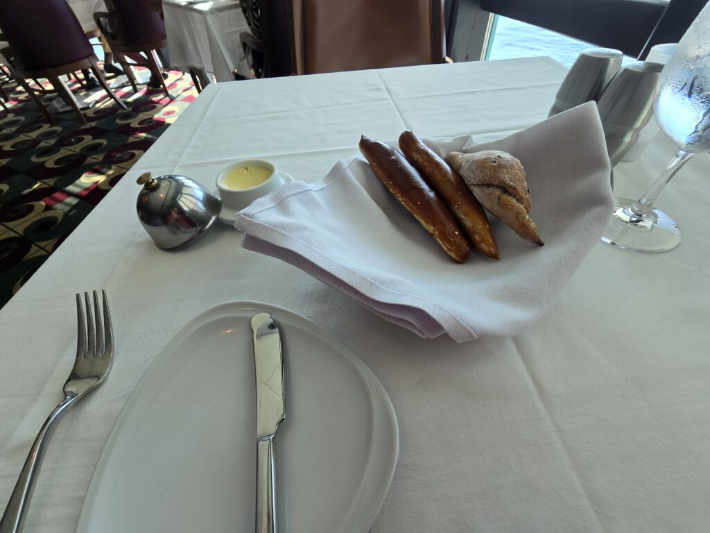 Bread Service in Chops Grille on Grandeur of the Seas