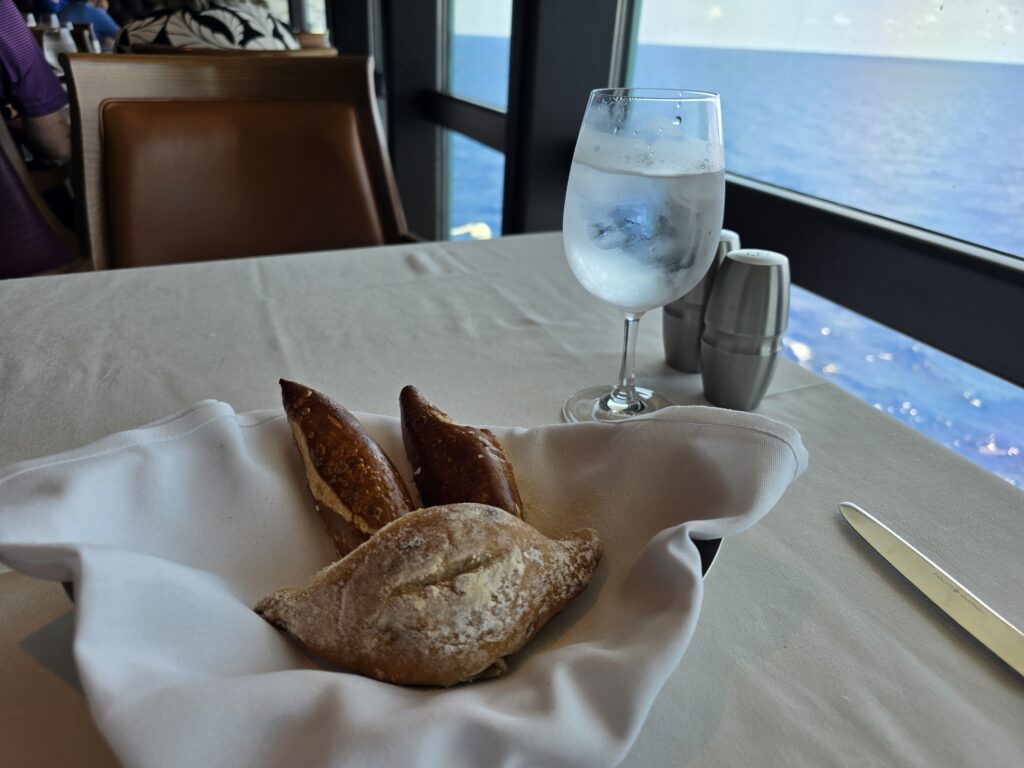 Bread Service in Chops Grille on Royal Caribbean's Grandeur of the Seas