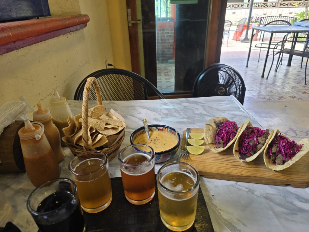 Lunch at Kusam Brewing in Cozumel, Mexico