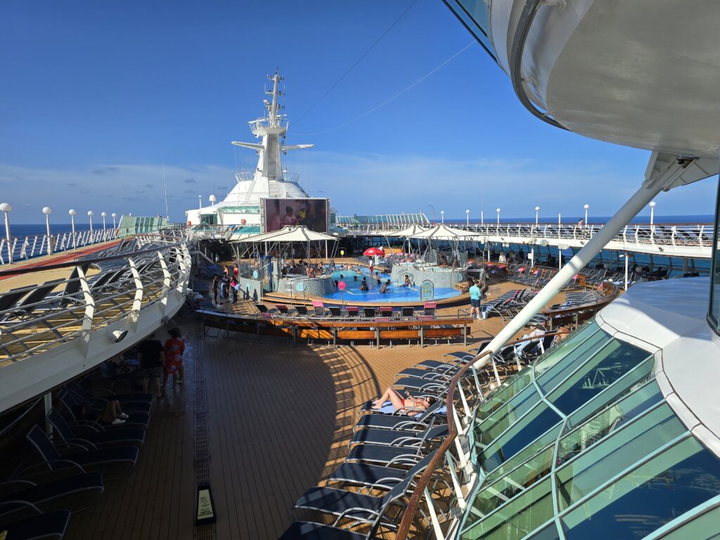 Pool deck on Royal Caribbean's Grandeur of the Seas