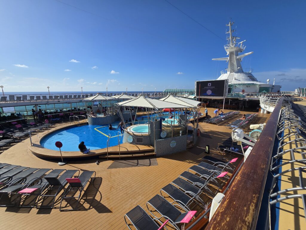 Pool deck on Royal Caribbean's Grandeur of the Seas