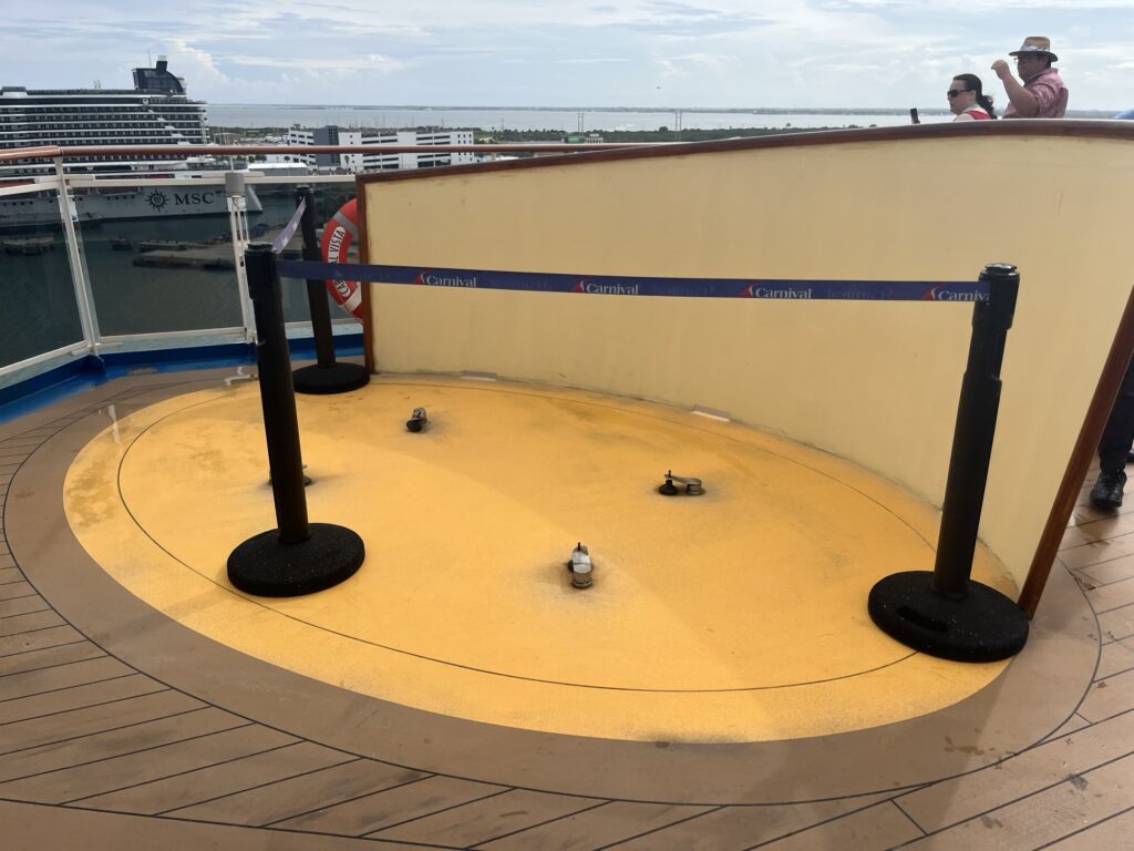 Watch your step! Something is missing here on the Carnival Vista