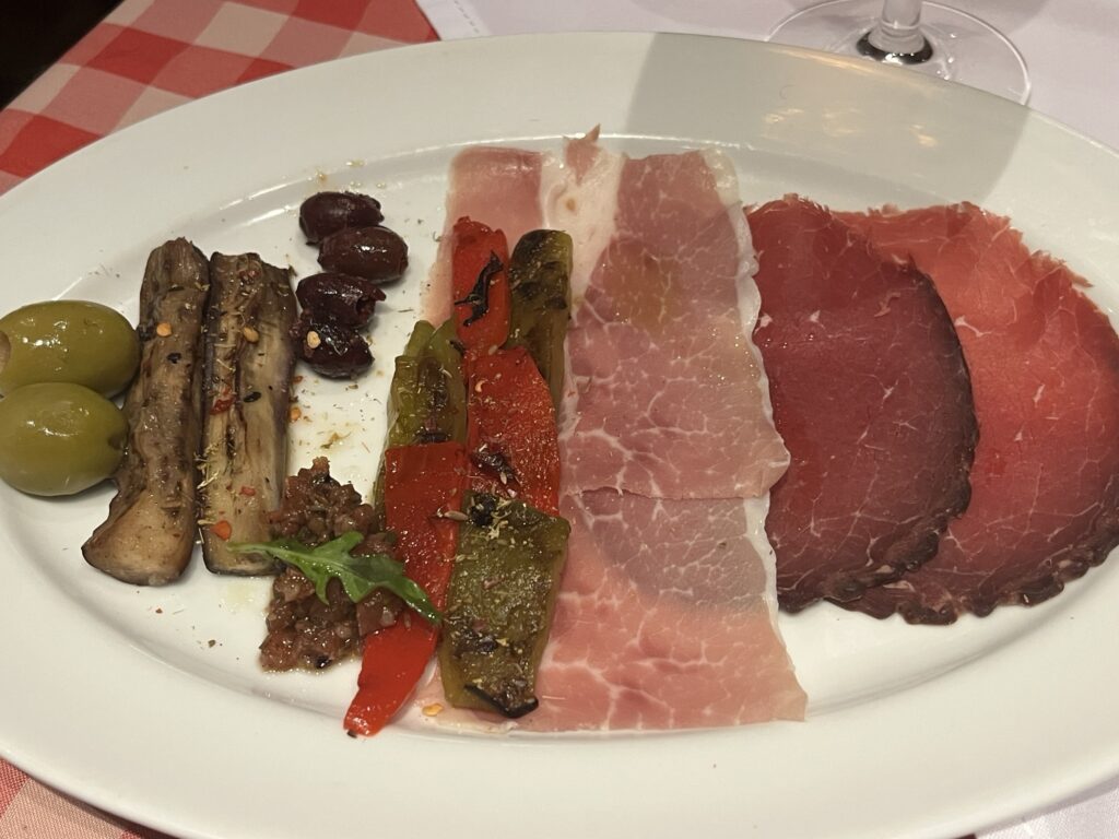 Antipasto from Cucina del Capitano on Carnival Vista