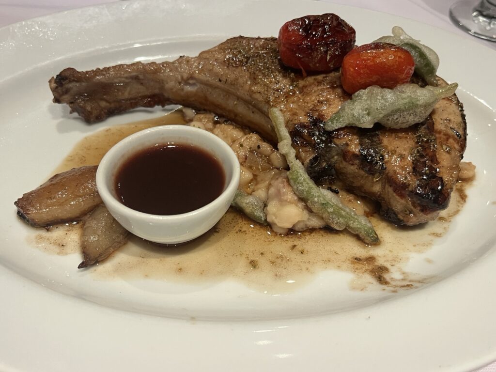 Tomahawk Pork Chop from Cucina del Capitano on Carnival Vista