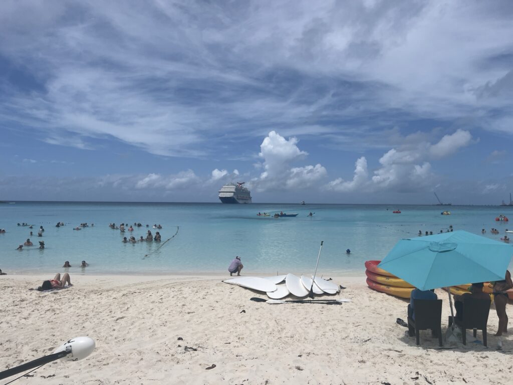 The beach on Half Moon Cay