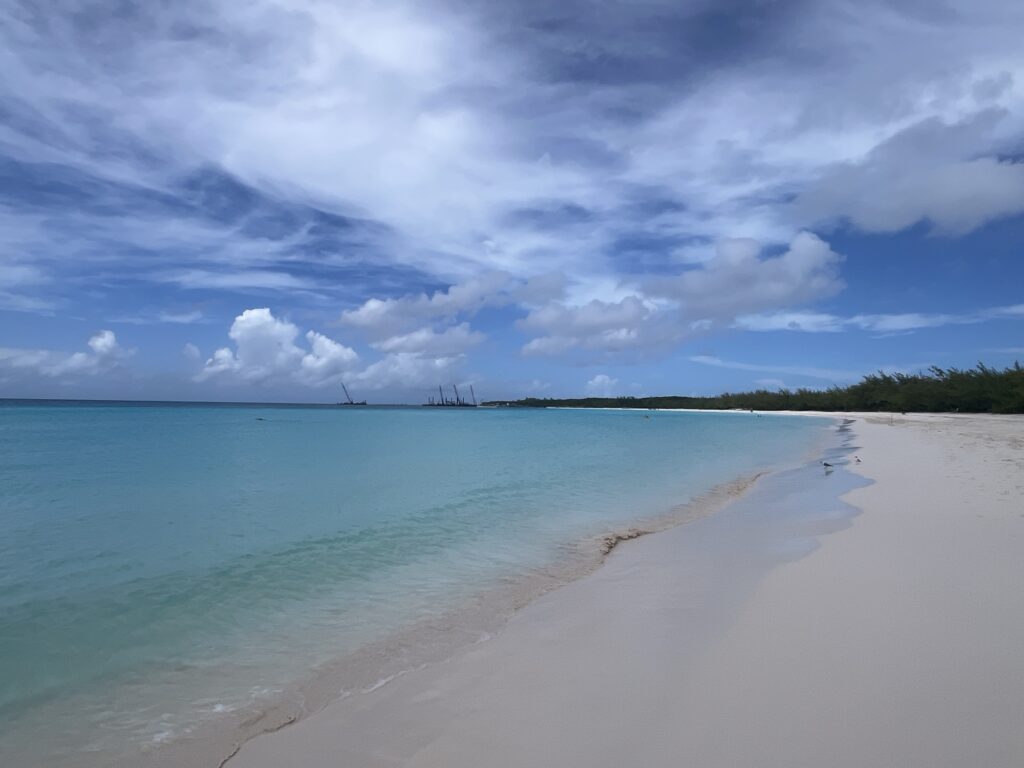 The beach on Half Moon Cay