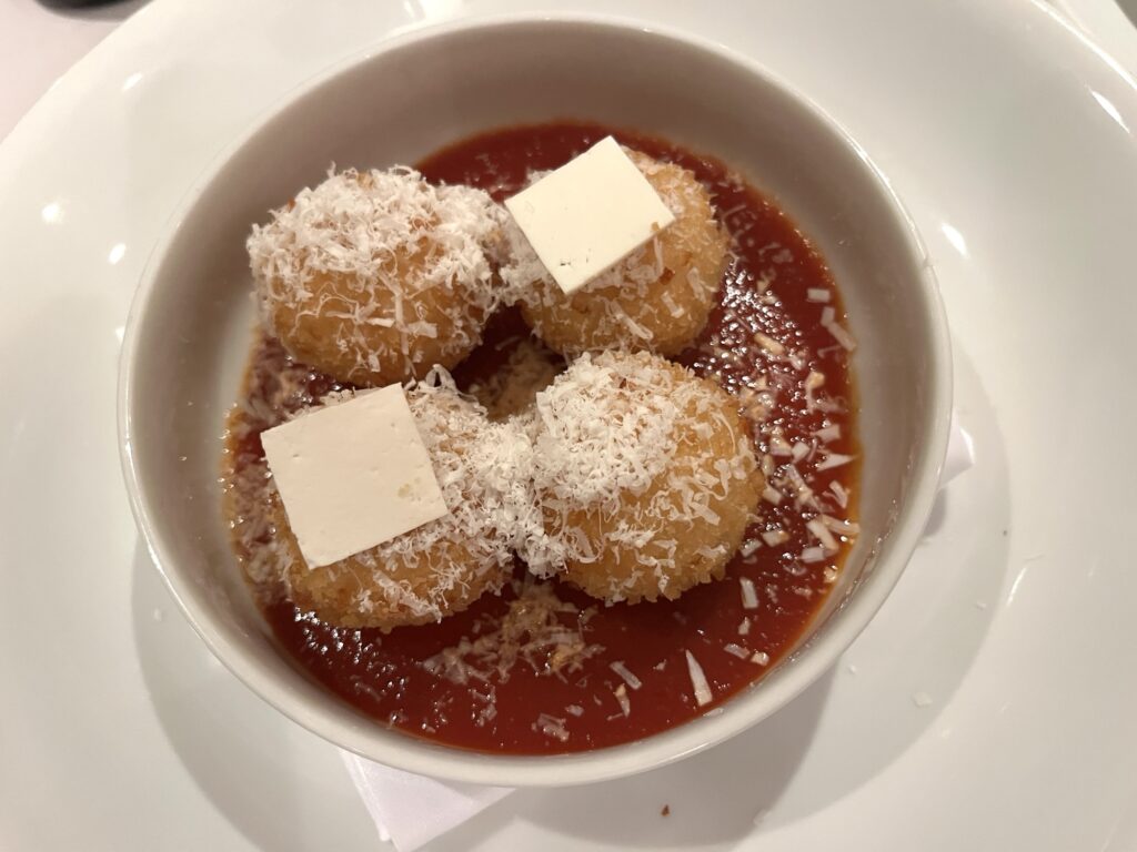 Arancini from Cucina del Capitano on Carnival Vista