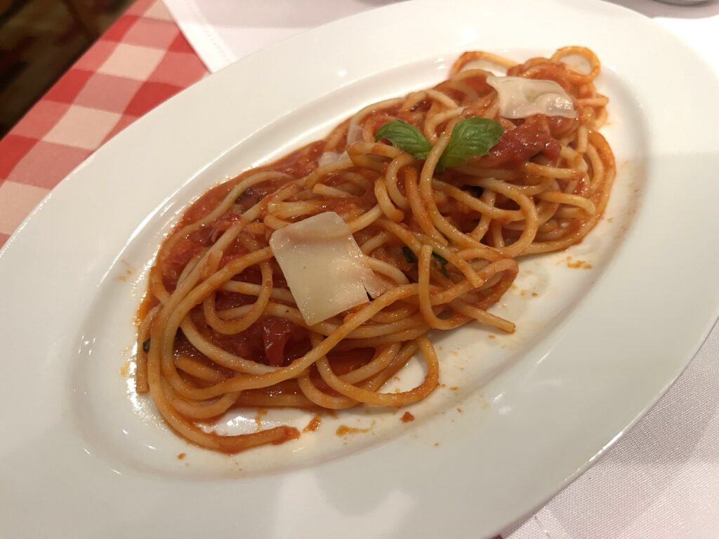 Spaghetti from Cucina del Capitano on Carnival Vista