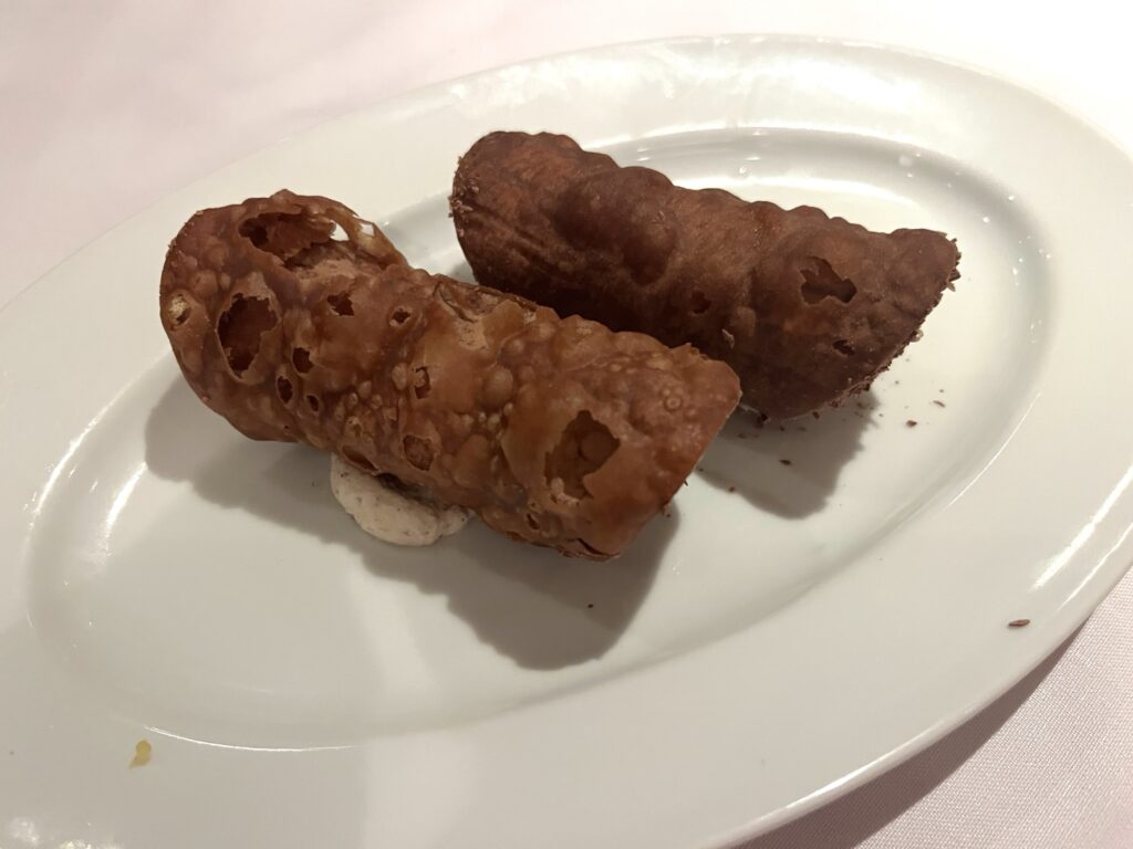 Cannoli from Cucina del Capitano on Carnival Vista