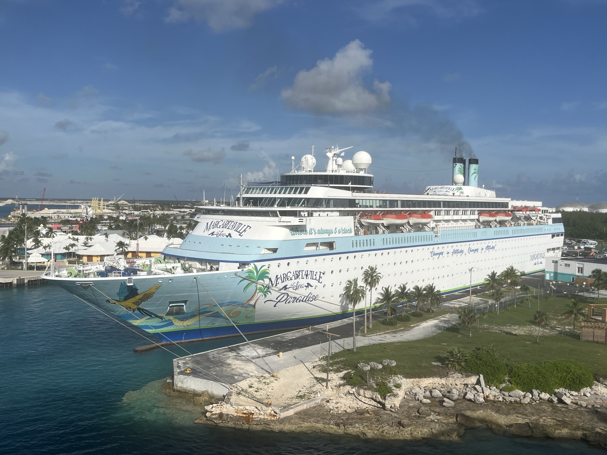 Margaritaville at Sea Paradise docked in Freeport, Bahamas, on September 5, 2024