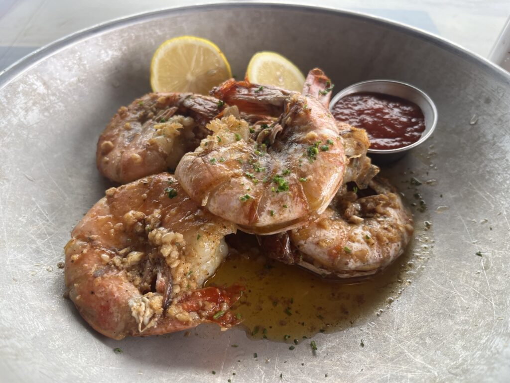 Shrimp from the Seafood Shack on Carnival Vista