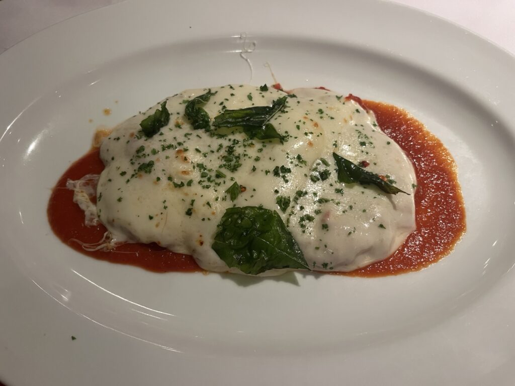 Chicken Parm from Cucina del Capitano on Carnival Vista