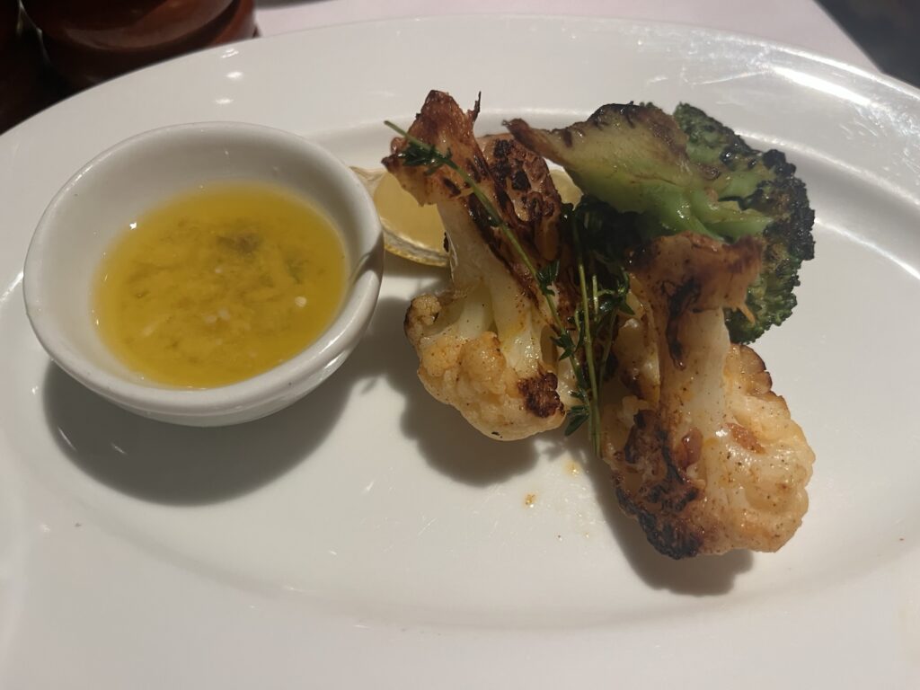 Roasted Cauliflower and Broccoli from Cucina del Capitano on Carnival Vista