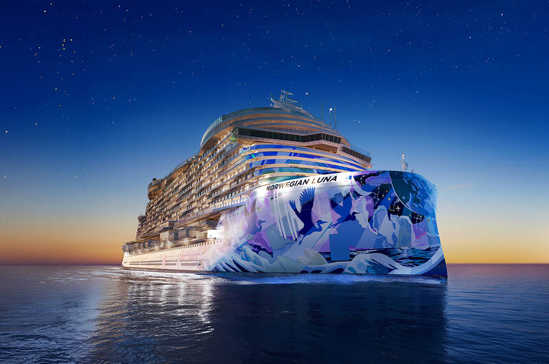 Hull art on the new Norwegian Luna debuting in 2026