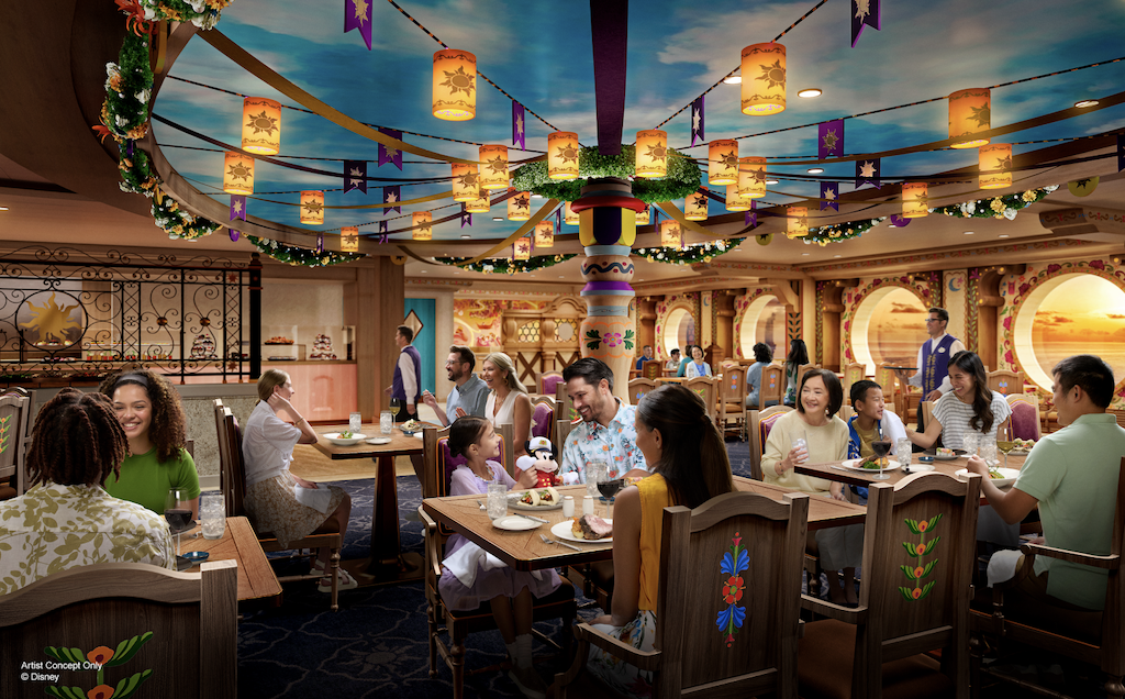 Enchanted Summer Dining Room on Disney Adventure