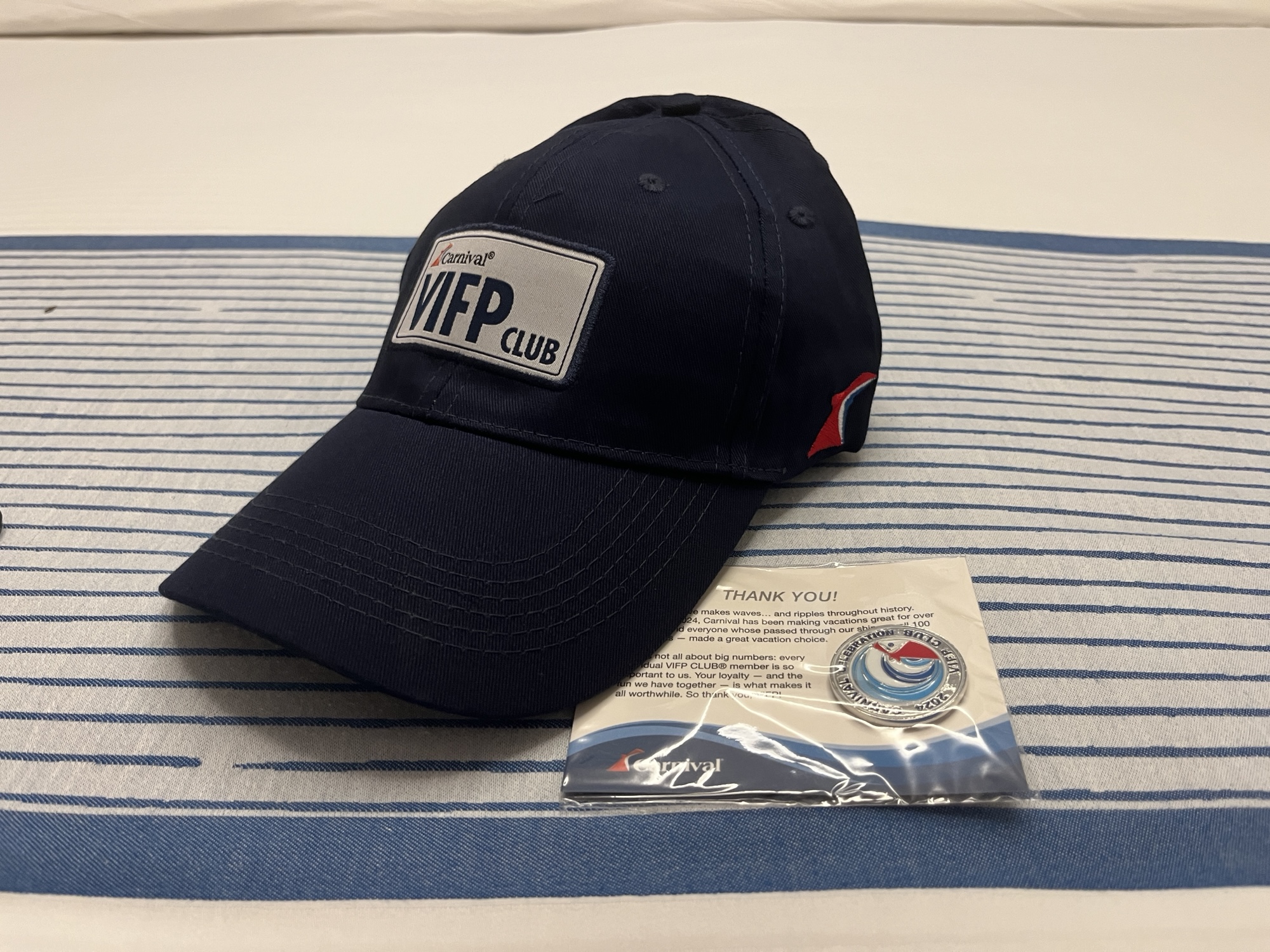 VIFP gift and Platinum pin for Carnival Celebration