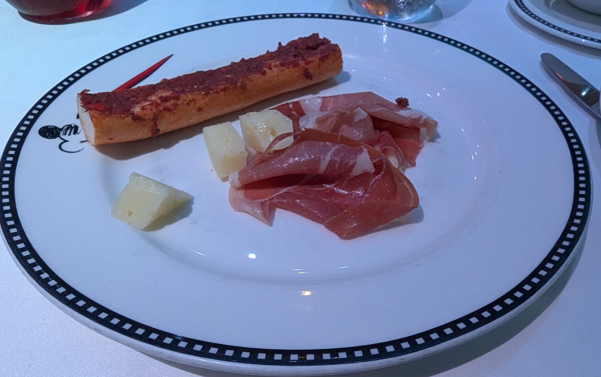 Sliced Serrano Ham from Animator's Palate on Disney Fantasy