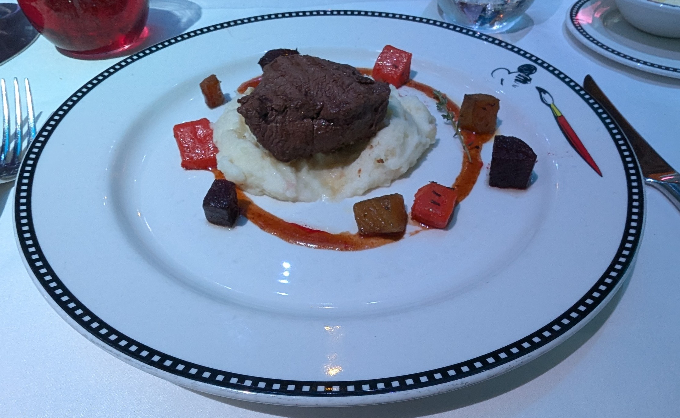 Ginger Teriyaki-Dusted Angus Beef Tenderloin from Animator's Palate on Disney Fantasy