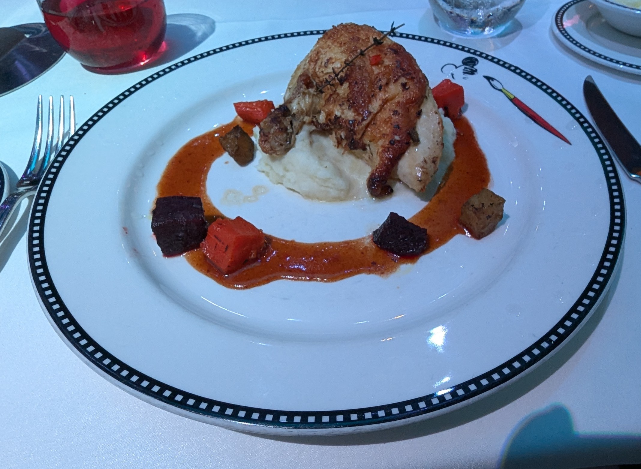 Lemon-Thyme Marinaded Chicken from Animator's Palate on Disney Fantasy