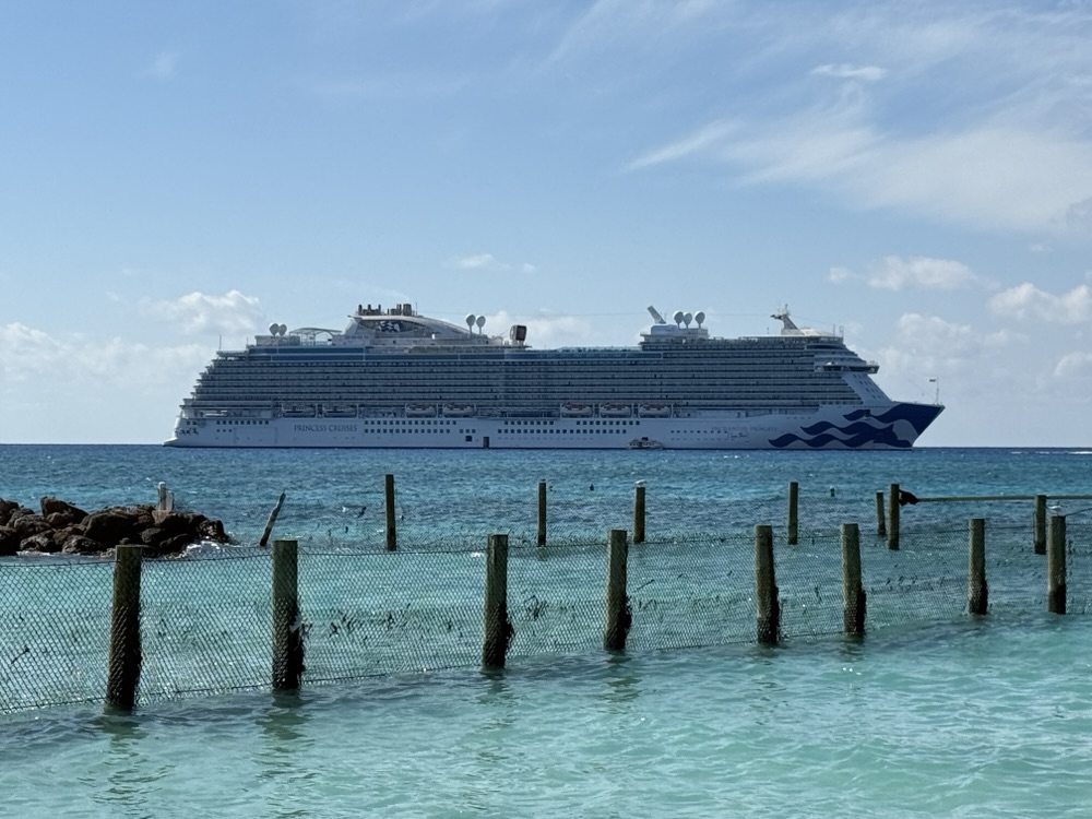 Enchanted Princess at anchor off Princess Cays