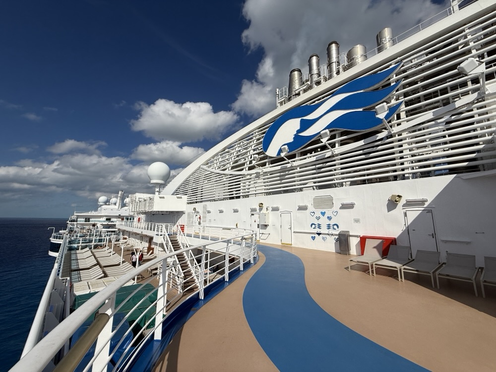 One of the outside decks on Enchanted Princess