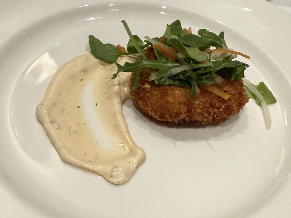 Crab Cake from the main dining room on Enchanted Princess