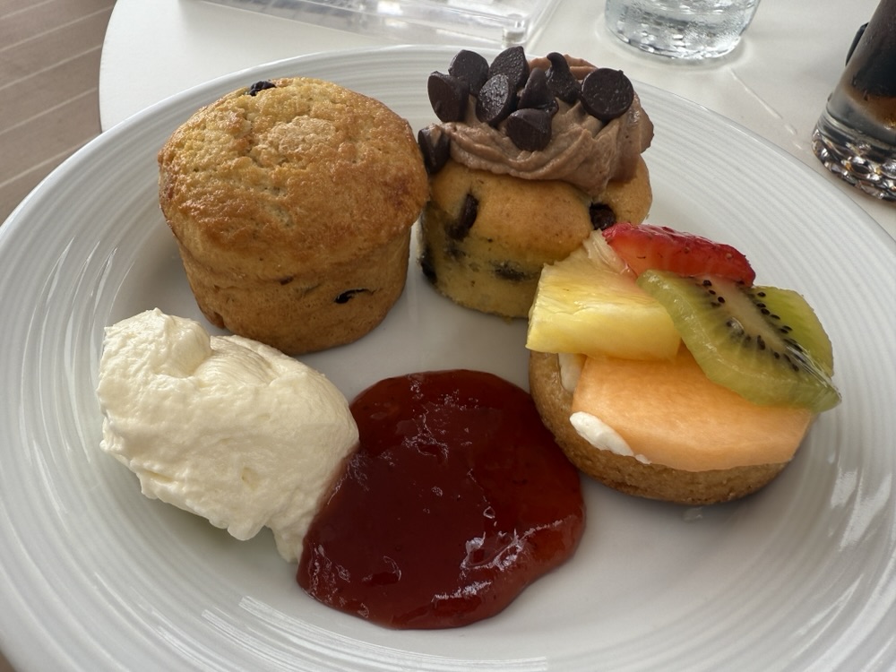 Sweets from Afternoon Tea served in the Sanctuary on Enchanted Princess