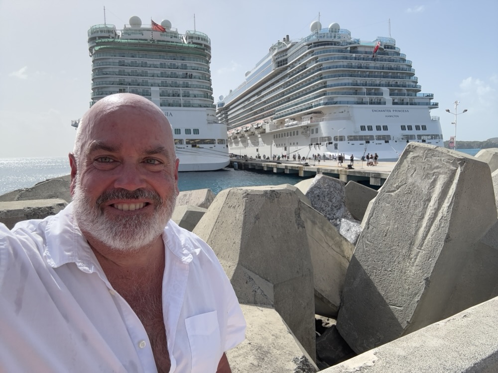 Enchanted Princess and Britannia in St. Maarten on December 24, 2024