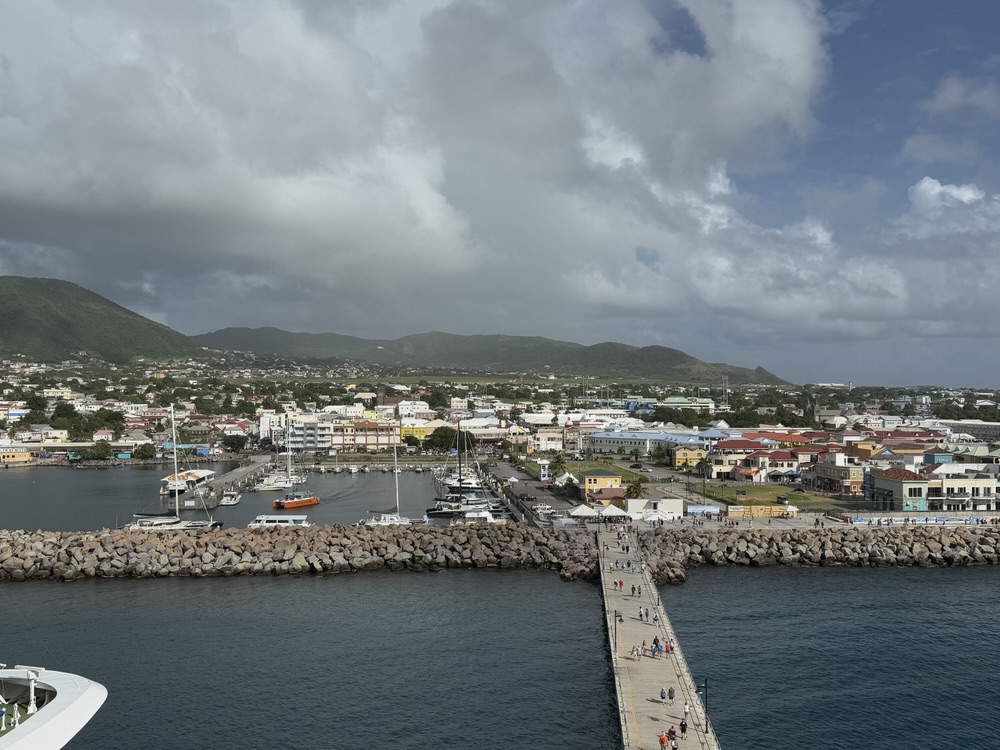 A look at the Port of St Kitts from the ship