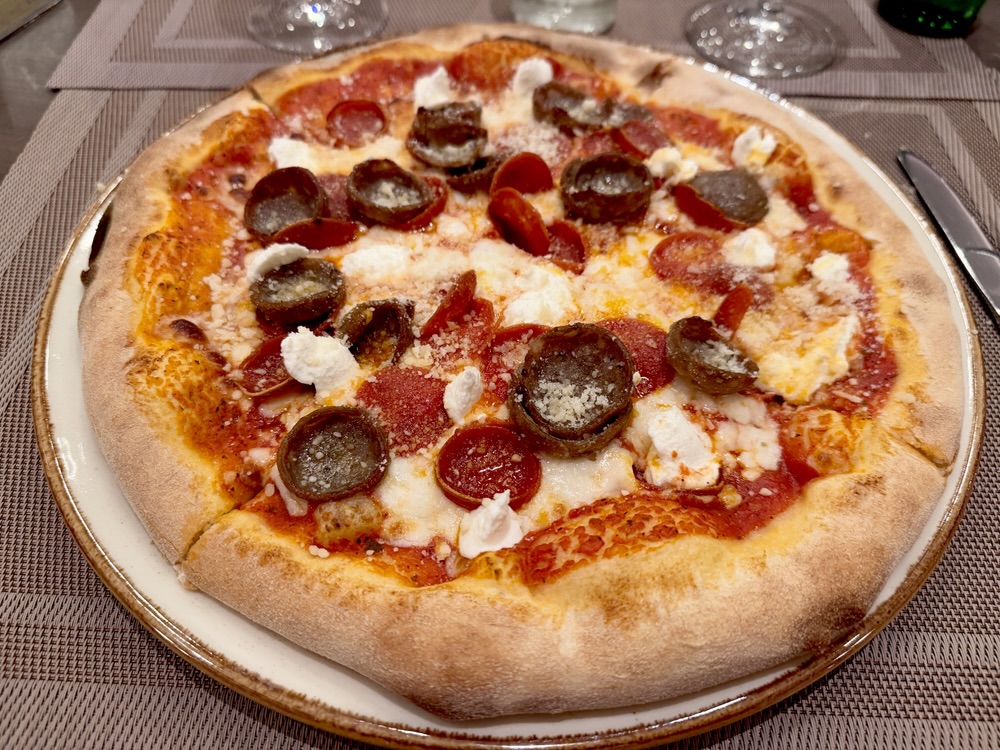 New Yorker pizza from Gi Gi's Pizzeria on Enchanted Princess