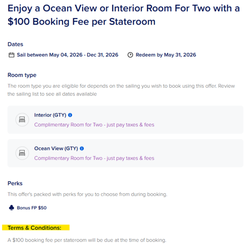 Royal Caribbean Casino Royale Offer Details