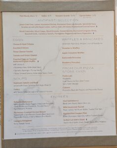 Palo Menu on Disney Fantasy