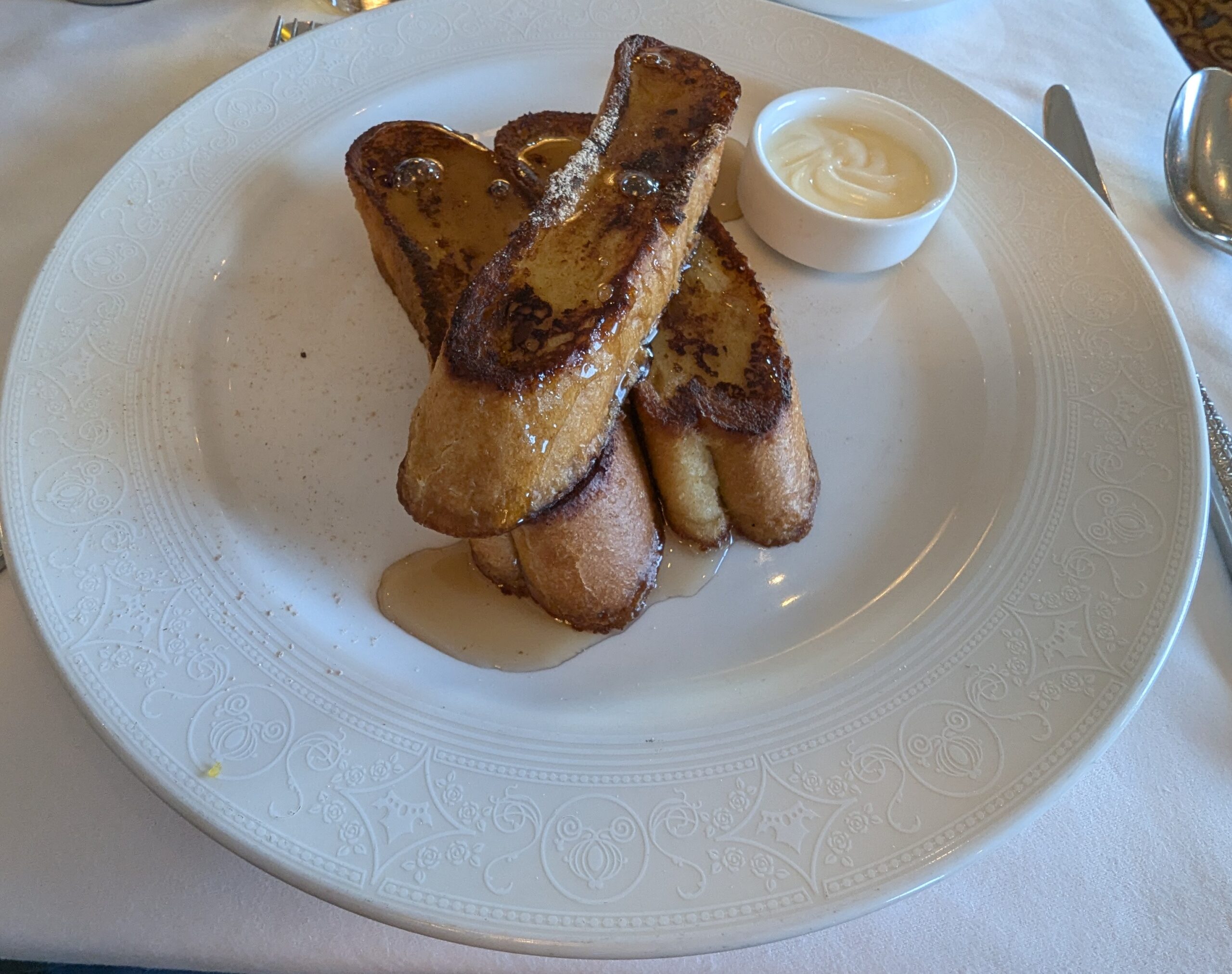 Brioche French Toast on the Disney Fantasy