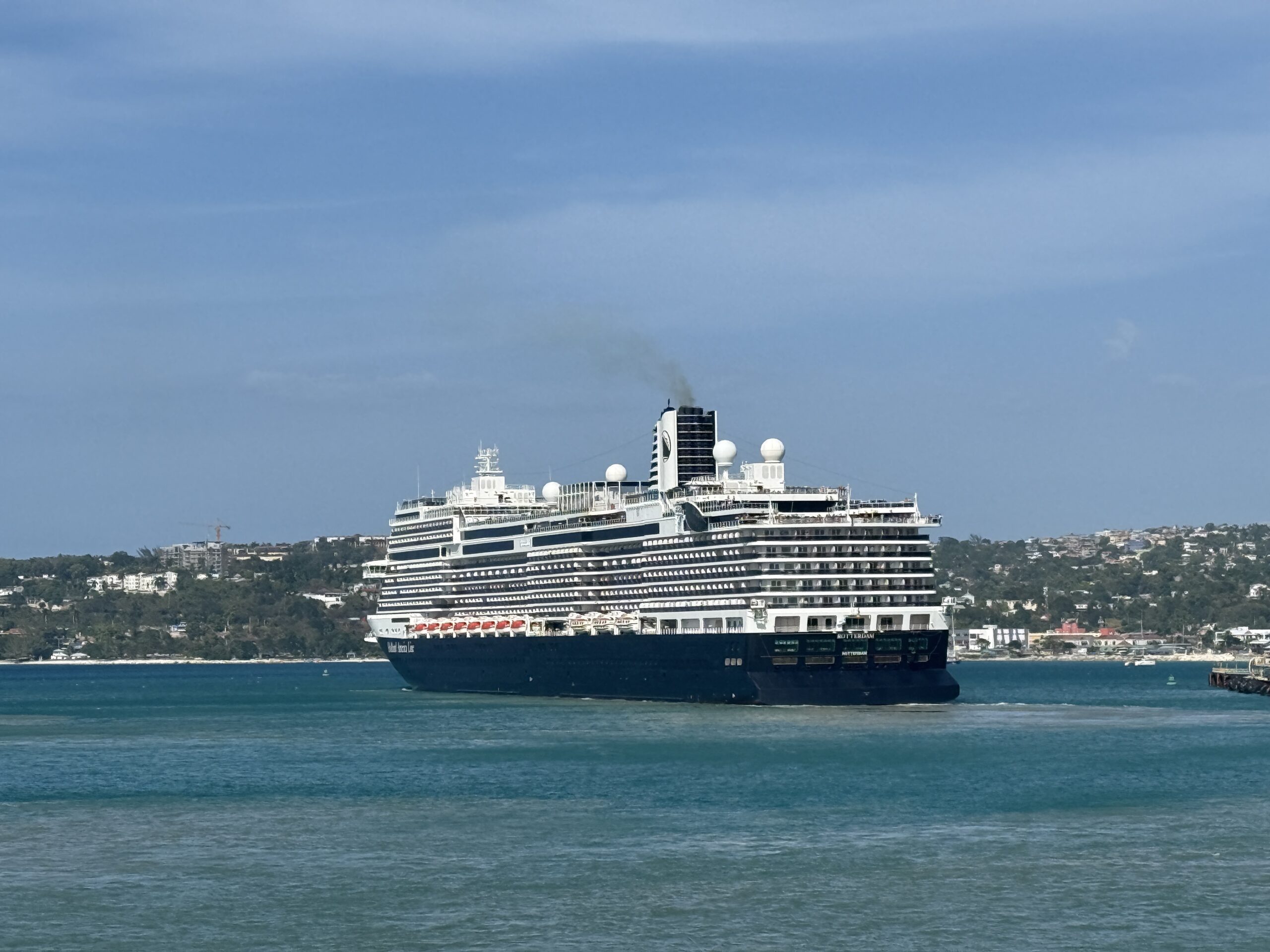 Holland America Line's Rotterdam departing Montego Bay