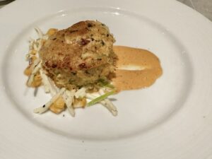 Crab Cake from the Main Dining Room on Carnival Venezia