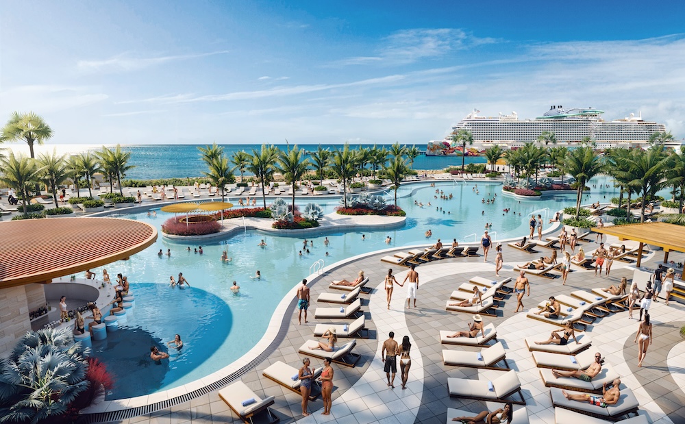 Rendering of the new pool area at Great Stirrup Cay