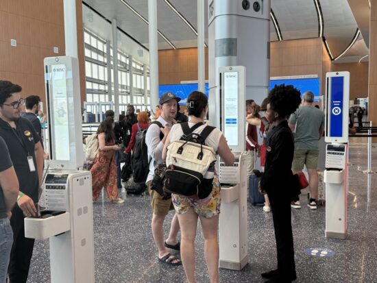 Biometric scanners for boarding at MSC Cruises new Miami terminal